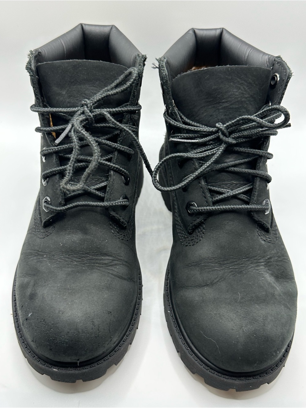 🖤 Timberland Boys’ Black Lace-Up Boots – Size 1.5